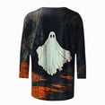 thumbnail image 4 of Godom Halloween T Shirts for Womens 3/4 Sleeve Shirt Crewneck Basic Tees Soft Loose Fit Fall Outfits Fashion Tops 2025, 4 of 6