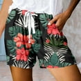 thumbnail image 2 of Summer Shorts for Women, Compression Shorts for Women,Trendy Women's Sports Shorts Comfortable Loose Fit High Waisted Lace Up Design with Stylish Print and Functional Pockets for Active, 2 of 4