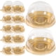 thumbnail image 2 of ColoMX 50 piezas delicadas cajas transparentes de postre cajas de cupcake recipientes de alimentos de hojaldre de huevo, 2 of 8