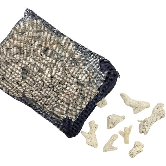 Crushed Coral Filter for Aquarium,Fish Tank Crushed Coral for Freshwater Aquarium Ph Aquarium Bio Filter Media Bag Reusable Aquarium Filter