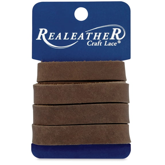 Realeather Leather Strip - Brown, 1/2" x 36"