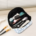 thumbnail image 2 of FORMRS Makeup Bag Travel Cosmetic Organizer for Women Fold Flat Zipper Pouch with Handle, Blue Butterfly, 2 of 8