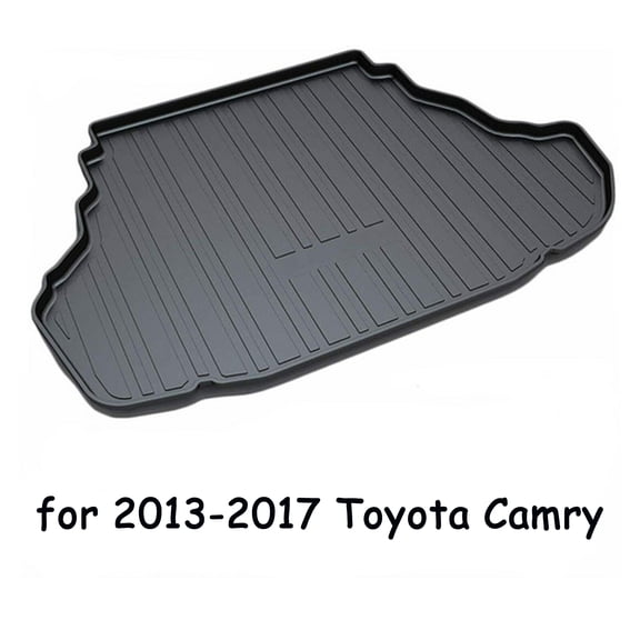 TPO Trunk Cargo Liner for 2013-2017 Toyota Camry Non Hybrid Models - All-Weather Waterproof Heavy Duty - Custom Fit Rear - Black