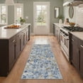 thumbnail image 3 of GENIMO 5'x7' Area Rug for Living Room, Machine Washable Non Slip Low Pile Rug for Bedroom Dining Room, Botanical Floral, Dusty Blue, 3 of 7