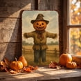 thumbnail image 4 of ZhyrZng Vintage Primitive Halloween Metal Sign 20x30cm Rustic Tin Wall Decor, Whimsical Witch Ghost Pumpkin Scarecrow Pattern, Indoor Outdoor Garden Porch Door Hanging Holiday Decor, 4 of 7