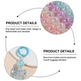 thumbnail image 2 of 2pcs Beaded y2k Bow Burst Beaded Mobile phone chain Beaded double buckle Keychain - Lake blue, 2 of 5