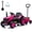 Pink, variant on Joyracer 12V Ride on Toys, 2-in-1 Ride on Tractor with Detachable Trailer & Remote Control, Power Car Wheels w/ Shovel, Bluetooth, Music, LED Lights, Pink