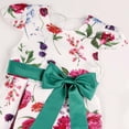 thumbnail image 5 of Zwiiyzr 2-8Y First Communion Dress Flower Girl Dress Elegant Short Sleeve Satin A-Line Bridesmaid Princess Dress for Wedding Party Mint Green, 5 of 8