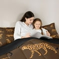 thumbnail image 5 of Castle Fairy Cheetah Wildlife Woodland Animal Queen Bedding Comforter Set, 5 of 8