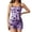 A-Purple, variant on Wxolcjlv Womens Valentines Pajamas Sets Sexy Heart Print Cami Ruffled Hem Tank Top & Shorts Casual Homewear Set,2Pc