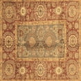 thumbnail image 1 of Ahgly Company Indoor Square Oriental Brown Traditional Area Rugs, 4' Square, 1 of 4