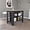 Black Wengue / Light Oak, variant on Tuhome Cala Kitchen Island, Four Legs, Three Shelves -Black/Light Oak