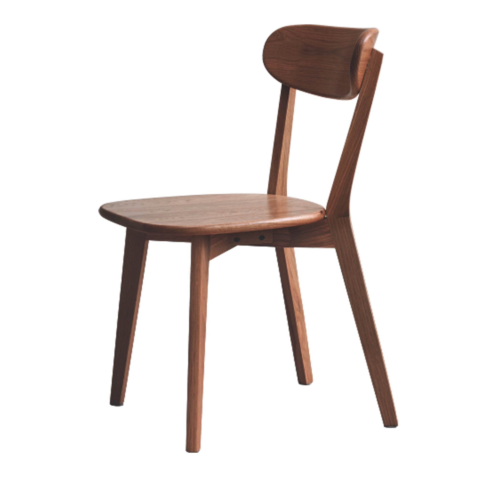 Aukfa Mid-Century Modern Dining Chairs Set of 4, Solid Oak Wood Side Chair for Kitchen, Dining Room, Dark Brown