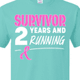 thumbnail image 4 of Inktastic Breast Cancer Survivor 2 Years and Running with Pink Ribbon T-Shirt, 4 of 5