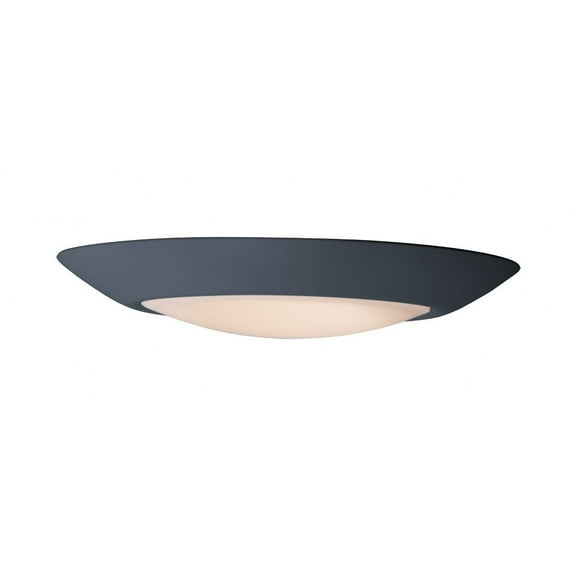 57647WTBK-Maxim Lighting-Diverse-15W 1 LED Flush Mount in Commodity style-7.5 Inches wide by 1.25 inches high   Black Finish with White Glass