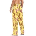 thumbnail image 6 of Candy Themed Retro Pattern Mens Cotton Pajama Pants Long Staple Lightweight Sleep Bottoms with Pockets Breathable, 6 of 7
