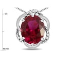 thumbnail image 4 of Star K � Large Love Knot Pendant Necklace with Oval 12 x 10mm Created Ruby, 4 of 9