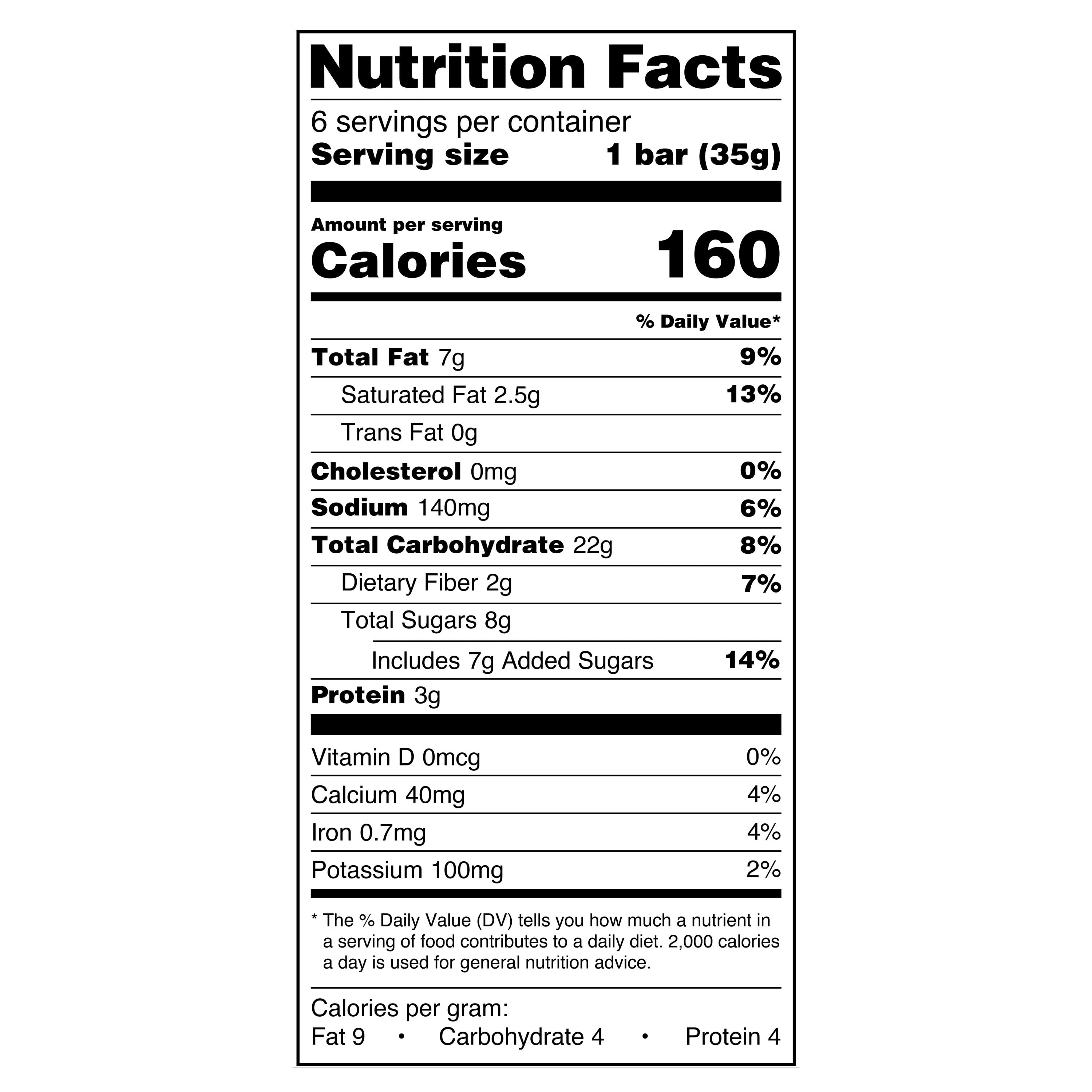 Great Value Almond Sweet & Salty Chewy Granola Bars, 7.4 oz, 6 Count