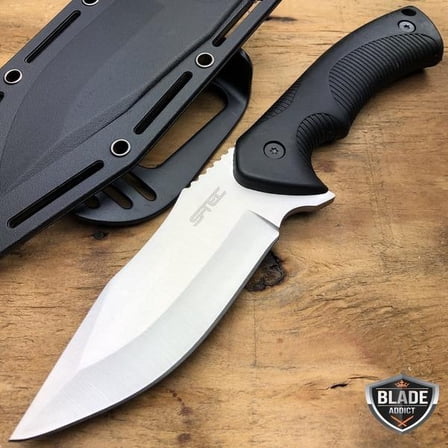 9" Survival Fixed Blade Camping Outdoor Hunting Knife with Paddle ABS Belt Loop Holster