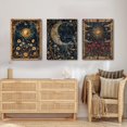 thumbnail image 2 of Singg 3 Pieces Gothic Vintage Celestial Canvas Wall Art, Vintage Tarot Canvas Wall Decor, Mysterious Sky Astrology Picture Poster Prints for Living room Bedroom Office Decores, 2 of 6