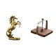 thumbnail image 1 of Elegante Figura De Caballo Hecha A Mano Con Base De Madera. Decoración De Mesa única Y Organizador De Pañuelos Para El Hogar, La Oficina Y El Comedor., 1 of 8