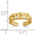 thumbnail image 5 of 14K Yellow Gold Plumeria Toe Ring Made In United States c2065, 5 of 5