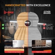 Pyle Classical Guitar Starter Kit - 36 3/4th Size All Wood Instrument with Capo, Gig Bag, Strings, Strap, Picks (Natural Gloss)
