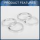 thumbnail image 4 of Anillos Centradores de Buje Unique Bargains, 60.1mm ID a 75.1mm OD, Anillos de Buje de Rueda de Vehículo de Aleación de Aluminio, 4 Pcs, 4 of 6