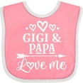 thumbnail image 3 of Inktastic Gigi and Papa Love Me Boys or Girls Baby Bib, 3 of 4