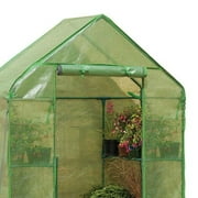 Gardman Walk In Greenhouse with 2 Tier Shelving Unit and Zippered Door