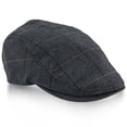 thumbnail image 4 of Main Street - Walrus Grey Tweed Plaid Herringbone Ivy Cap, 4 of 5