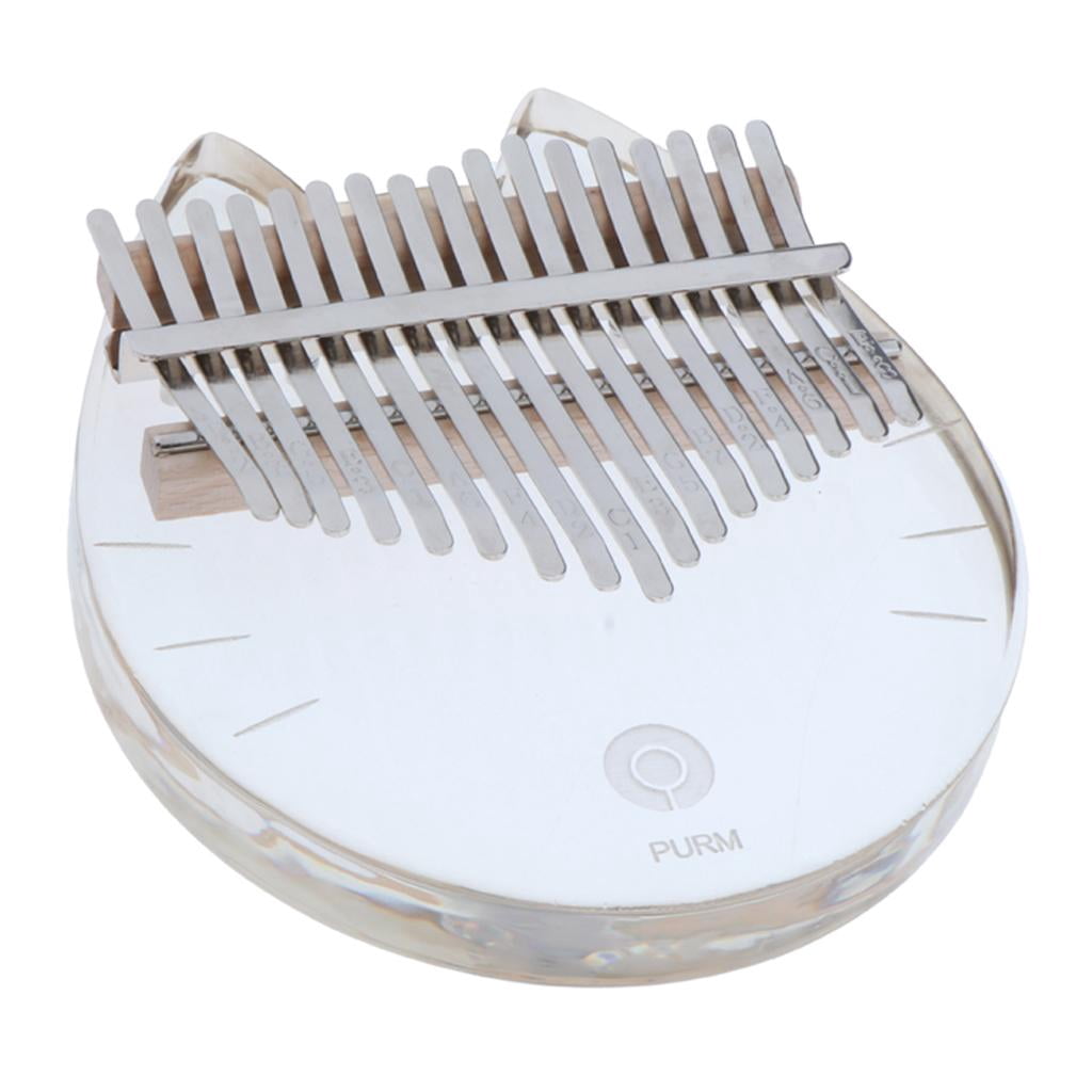 LeeQinersw Portable New Cute 17 Key Kalimba Acrylic Finger Mbira Thumb Piano Gift 157x130mm