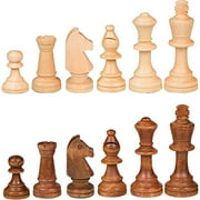 Gugertree Wood Weighted Chess Pieces with 3.5 Inch King Pieces Only No Board