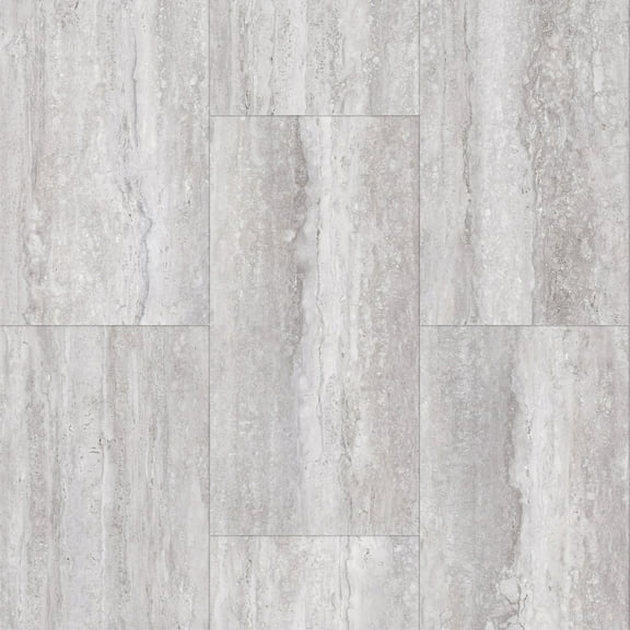 Dekorman Origin Latina Ivory 5mm/12 mil x 12 in. W x 24 in. L Waterproof Click Lock Vinyl Tile Flooring (19.62 sq. sf/case)