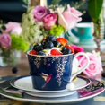 thumbnail image 6 of Sara Miller - Chelsea Collection Teacup and Saucer - Navy, 6 of 6