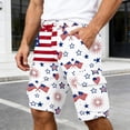 thumbnail image 2 of Likimi 250 Anniversary Usa Cargo Shorts For Men With Patriotic Print Pocket For Summer Outdoor Comfortnable Shorts White Size S, 2 of 5
