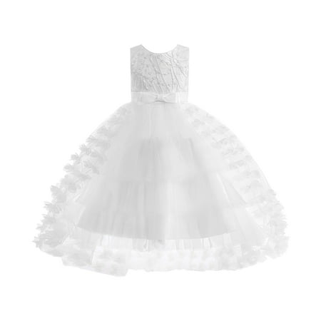 

kpoplk Dresses For Girls Kids Dresses for Girls Summer Party Girl Wedding Children Clothing Princess Tutu Dress Toddler Baby Lace(4Years)