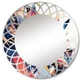 thumbnail image 2 of Designart "Collage of Vibrance" Cubism Round Wall Mirror - Modern Oval Printed Decorative Oversized Mirror - Multiple Color Options, 2 of 4