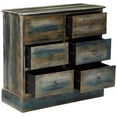 thumbnail image 3 of Glancio Spacious Console Table, Antique Oak & Teal Blue, 3 of 5