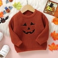 thumbnail image 6 of UngA Toddler Halloween Costume Baby Halloween Sweater Pumpkin Embroidery Crewneck Knit Sweatshirt Pullover Tops Toddler Boy Girl Fall Winter Clothes Orange,18-24 Months, 6 of 7
