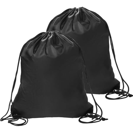Black string backpack sales