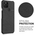 thumbnail image 3 of kwmobile Étui en Tissu Compatible avec Google Pixel 5 - Étui Rigide Protectrice avec Texture - Foncé, 3 of 5