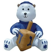 Air Blown Inflatable 11' Hanukkah Bear Holding Dreidel Yard Decoration
