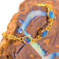 thumbnail image 5 of ETERNAL BLISS 18kt GOLD PLATED GENUINE AUSTRALIAN BLACK OPAL BRACELET, 5 of 5