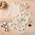 thumbnail image 1 of Tenues de Rentrée Scolaire pour Filles Saint-Valentin Hiver Filles Garçons Coton Col Rond Manches Longues Pantalon Imprimé Vache Bandeau Ensemble Trois Pièces Ensemble de Détente en Solde, 1 of 9