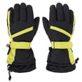 thumbnail image 2 of Men's 3M Thinsulate Lined Waterproof Snowboard / Ski Gloves,M,Black Yellow, 2 of 4