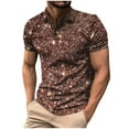 thumbnail image 1 of ameIAEA Men's Summer Short Sleeve Casual 3 Button T-Shirts Basic Golf Work Tees Tops with Pocket, 1 of 5