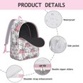 thumbnail image 5 of Watercolor Pig Print Backpack – Cute Farm Animal Pattern Bookbag with Artistic Cartoon Design for Travel, 5 of 5
