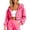 Hot Pink, variant on Cropped Zip Up Hoodie Women Long Sleeve Drop Shoulder Casual Hooded Sweatshirt Y2k Crop Jacket Fall Winter Coat Outerwear