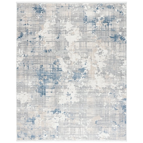 SAFAVIEH Emerald Joleen Abstract Area Rug, Grey/Blue Ivory, 8' x 10'